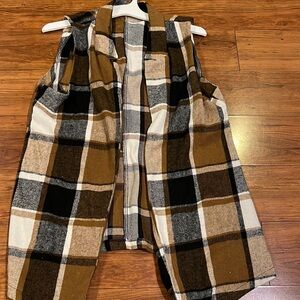 Plaid vest xl